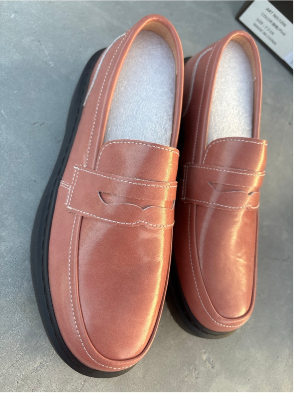 Women Pink Penny Loafers - Picture 5 of 8